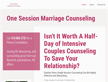 Tablet Screenshot of onesessionmarriagecounseling.com